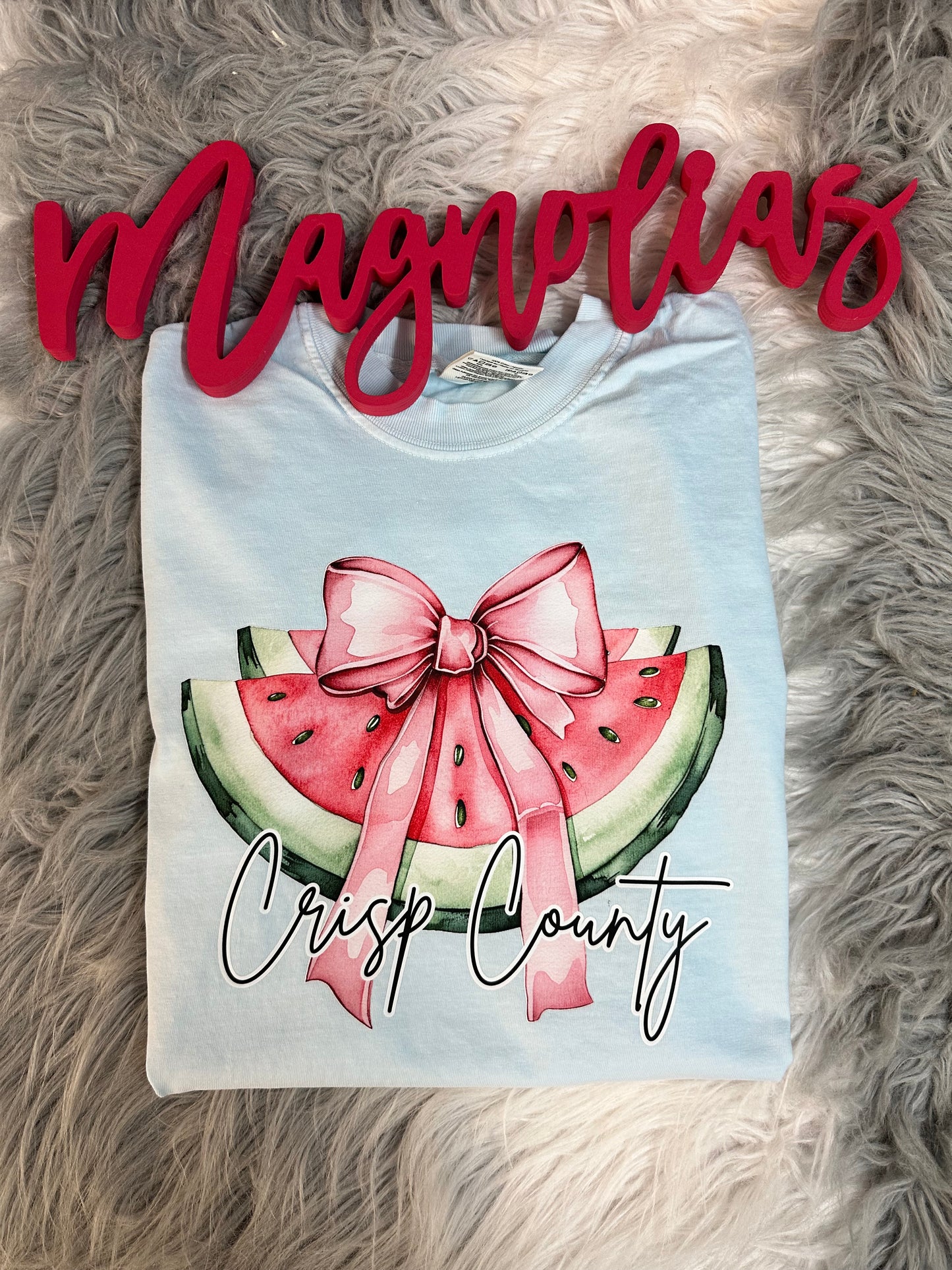 Crisp County Bow Watermelon Tee