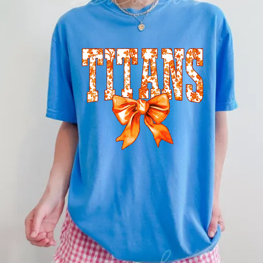Titans Floral Orange Toile Design