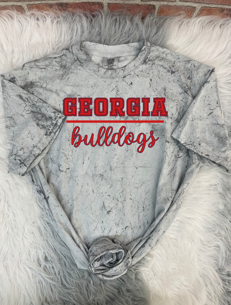 Ga Bulldogs Comfort Color Tee