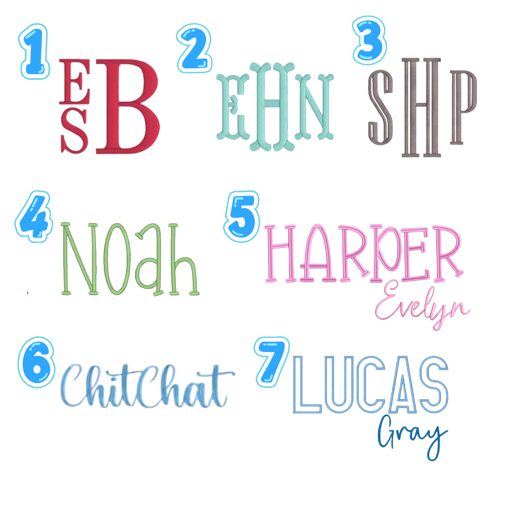 Clear Monogrammed Bookbags EMBROIDERED (THREAD)