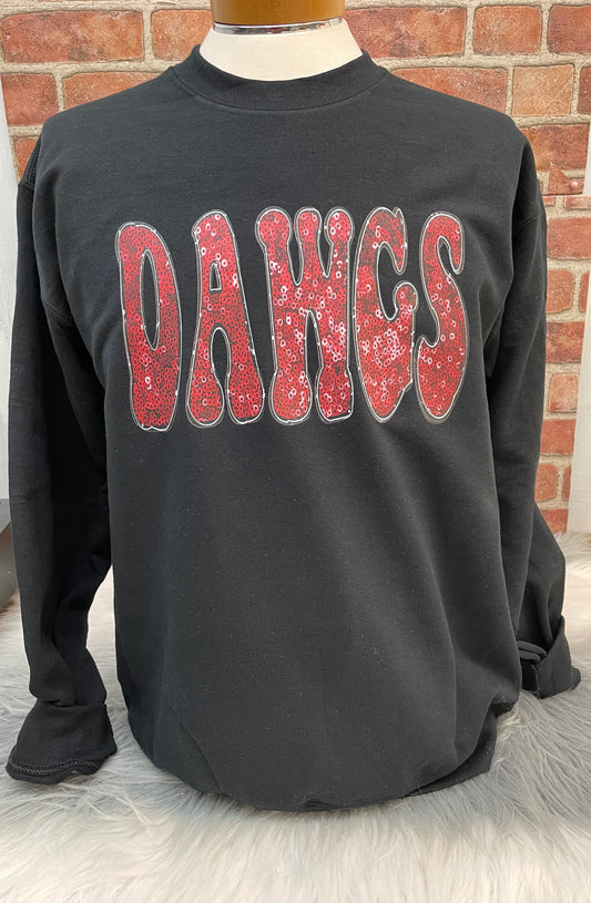 Dawgs Faux Sequin Sweatshirt