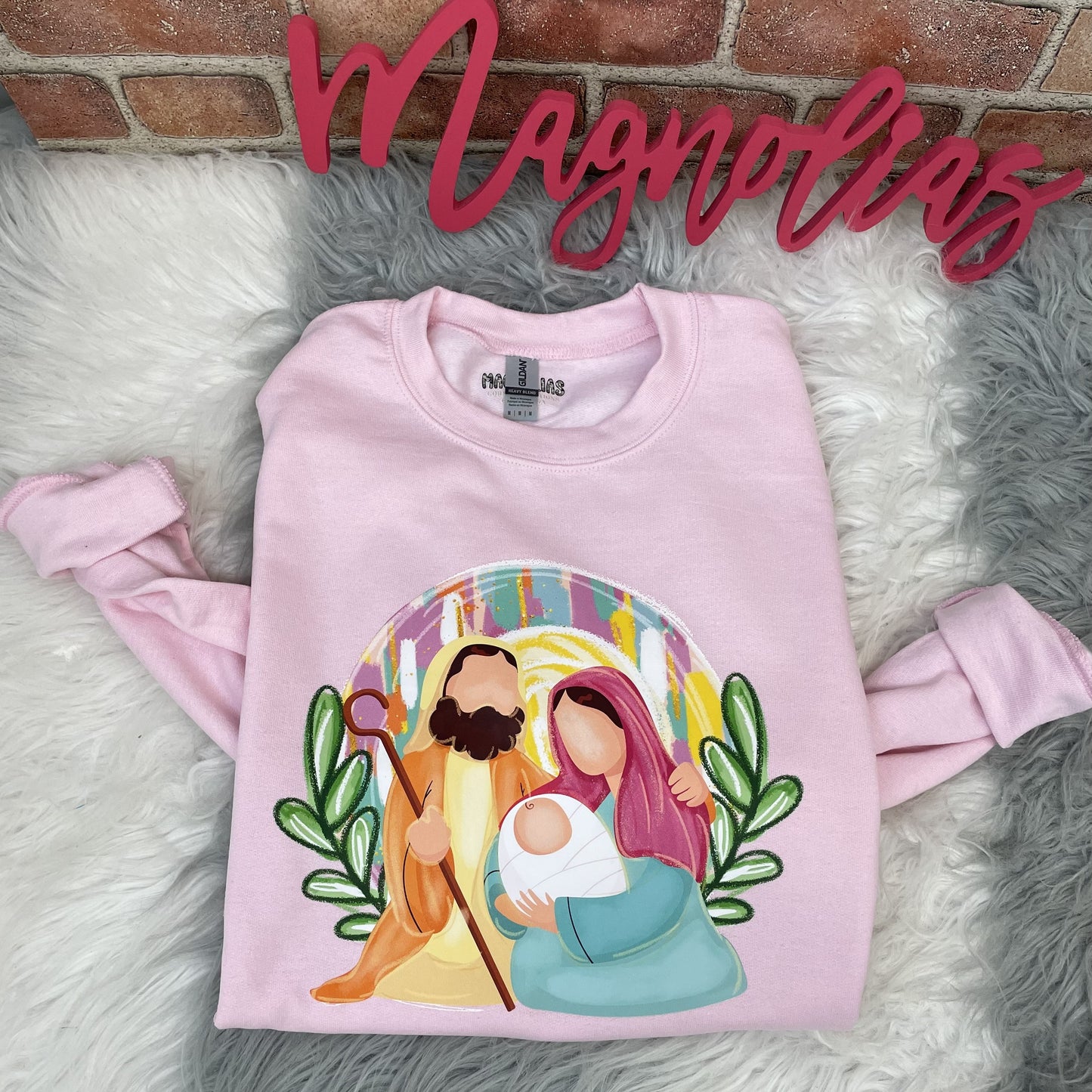 Colorful Christmas Nativity Sweatshirt