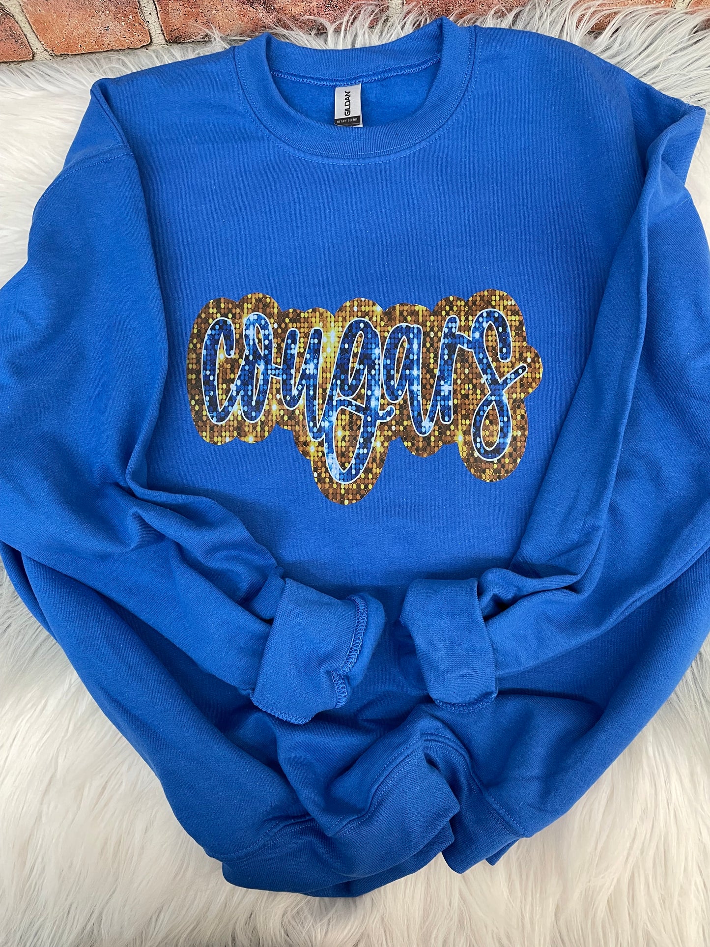 Cougars Faux Sequin Sweatshirt