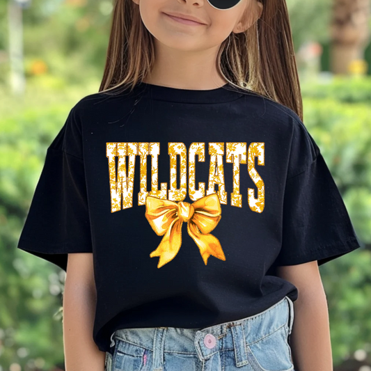 YOUTH Wildcats Floral Gold Toile Design